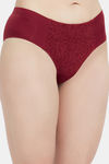 Soie High Rise Half Coverage Hipster Panty - Crimson — thumbnail 2