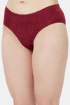 Soie High Rise Half Coverage Hipster Panty - Crimson — thumbnail 3
