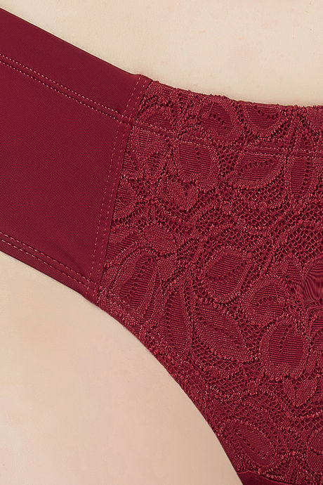 Soie High Rise Half Coverage Hipster Panty - Crimson — image 6