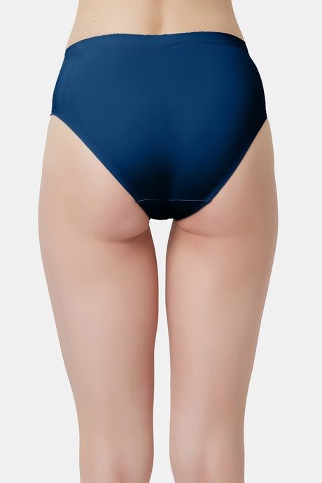 Soie High Rise Half Coverage Hipster Panty - Deep-Blue — image 2