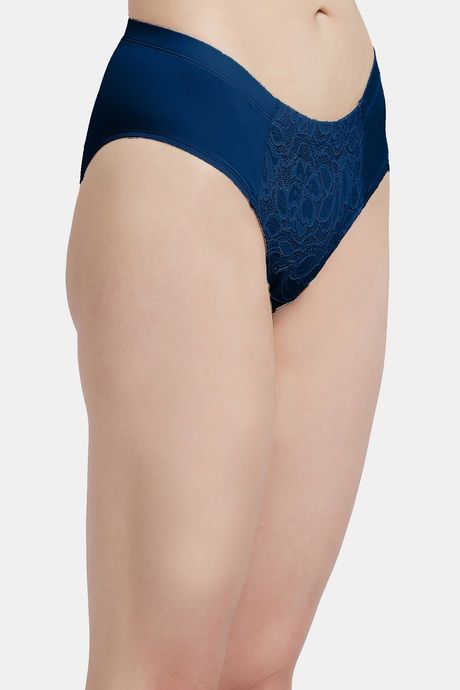 Soie High Rise Half Coverage Hipster Panty - Deep-Blue — image 3