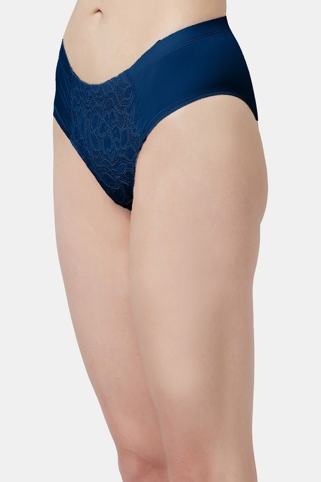 Soie High Rise Half Coverage Hipster Panty - Deep-Blue — image 4
