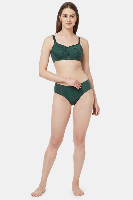 Soie High Rise Half Coverage Hipster Panty - Green Jungle — image 5