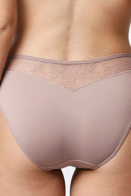 Soie Medium Rise Half Coverage Bikini Panty - Bark — image 4