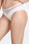 Soie Medium Rise Half Coverage Bikini Panty - White — thumbnail 2