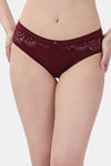 Soie High Rise Full Coverage Hipster Panty - Wine — thumbnail 1