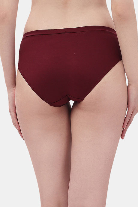 Soie High Rise Full Coverage Hipster Panty - Wine — image 2