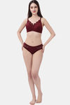 Soie High Rise Full Coverage Hipster Panty - Wine — thumbnail 4