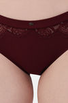 Soie High Rise Full Coverage Hipster Panty - Wine — thumbnail 5