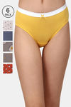 Soie High Rise Half Coverage Hipster Panty (Pack of 6) - Multicolor — thumbnail 1