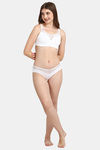 Soie Medium Rise Half Coverage Bikini Panty (Pack of 2) - Red White — thumbnail 11