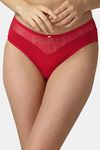 Soie Medium Rise Half Coverage Bikini Panty (Pack of 2) - Red White — thumbnail 2