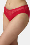 Soie Medium Rise Half Coverage Bikini Panty (Pack of 2) - Red White — thumbnail 4