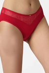 Soie Medium Rise Half Coverage Bikini Panty (Pack of 2) - Red White — thumbnail 5