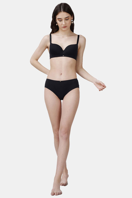 Soie High Rise Full Coverage Bikini Panty - Black — image 6