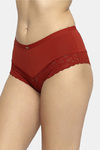 Soie Medium Rise Half Coverage Bikini Panty - Rust — thumbnail 2