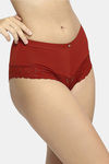 Soie Medium Rise Half Coverage Bikini Panty - Rust — thumbnail 3