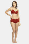 Soie Medium Rise Half Coverage Bikini Panty - Rust — thumbnail 6