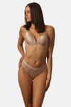 Soie Mid Rise Full Coverage Lace Seamless Panty - Champagne — thumbnail 5