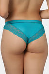 Soie Mid Rise Full Coverage Lace Seamless Panty - Peacock — thumbnail 4