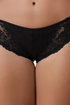 Soie Mid Rise Medium Coverage Lacy Brief - Black — thumbnail 6