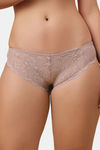 Soie Mid Rise Medium Coverage Lacy Brief - Mushroom — thumbnail 1