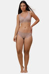 Soie Mid Rise Medium Coverage Lacy Brief - Mushroom — thumbnail 5