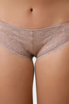 Soie Mid Rise Medium Coverage Lacy Brief - Mushroom — thumbnail 6