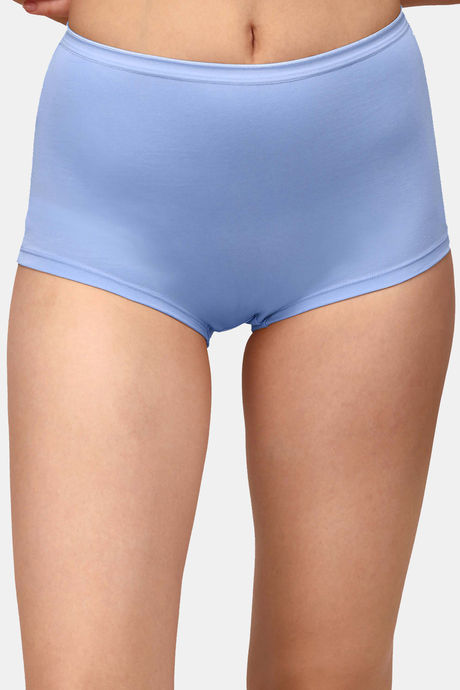 Soie High Rise Full Coverage Solid Colour Cotton Stretch Boyshorts (Pack of 2) - Multicolor — image 2