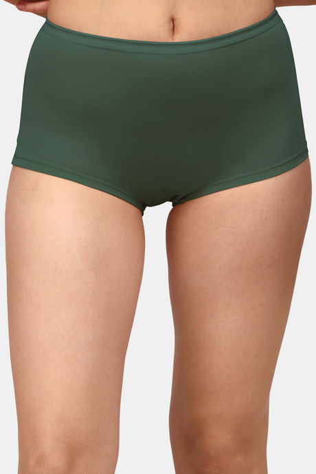 Soie High Rise Full Coverage Solid Colour Cotton Stretch Boyshorts (Pack of 2) - Multicolor — image 7