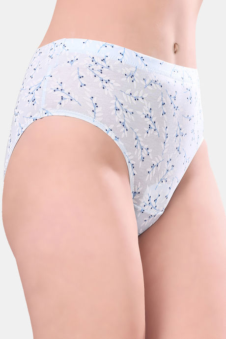 Soie High Rise Full Coverage Printed Stretch Cotton Hipster Panty (Pack of 3) - Multicolor — image 4