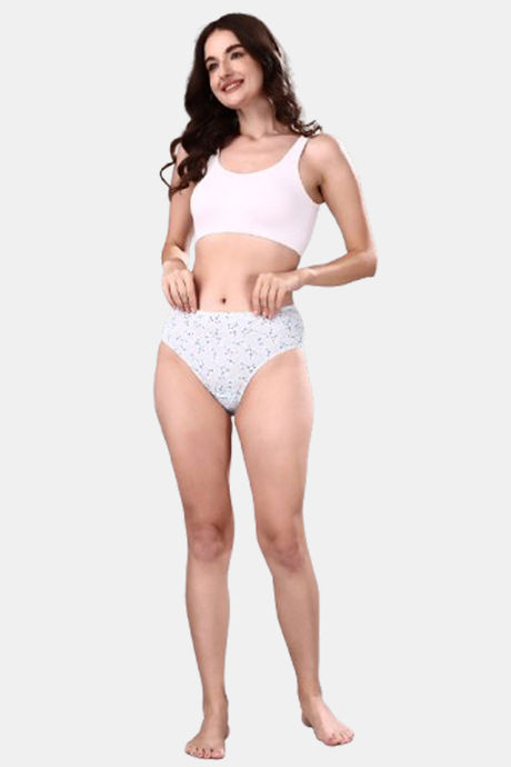 Soie High Rise Full Coverage Printed Stretch Cotton Hipster Panty (Pack of 3) - Multicolor — image 6