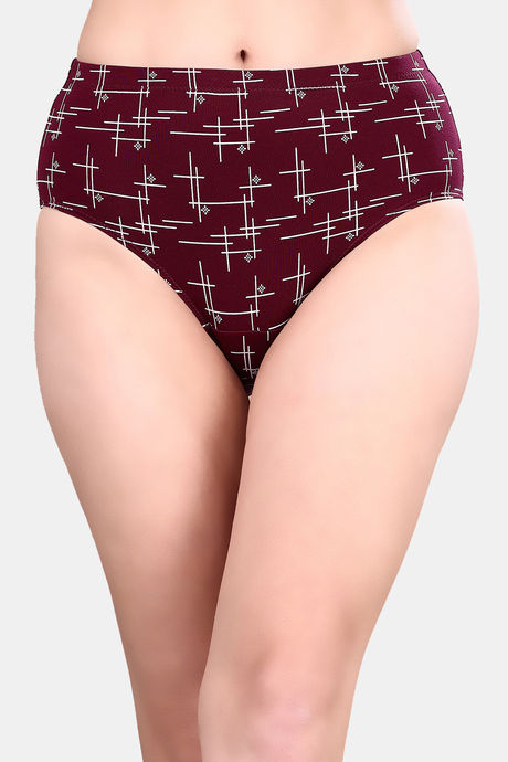 Soie High Waist Full Coverage Printed Cotton Briefs (Pack of 3) - Multicolor — image 12