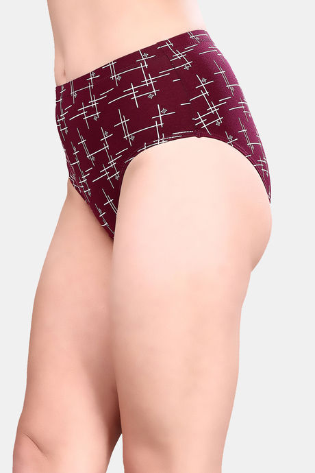 Soie High Waist Full Coverage Printed Cotton Briefs (Pack of 3) - Multicolor — image 13