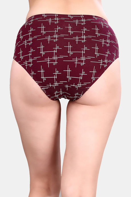Soie High Waist Full Coverage Printed Cotton Briefs (Pack of 3) - Multicolor — image 15