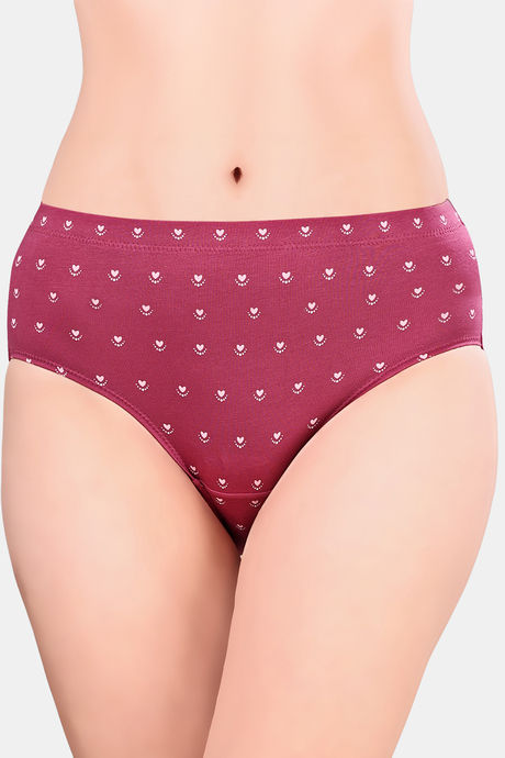 Soie High Rise Full Coverage Printed Stretch Cotton Hipster Panty (Pack of 6) - Multicolor — image 18
