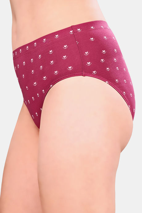Soie High Rise Full Coverage Printed Stretch Cotton Hipster Panty (Pack of 6) - Multicolor — image 19