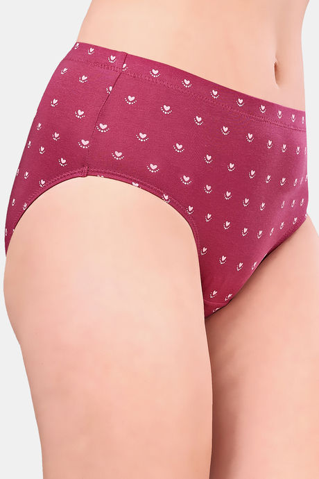 Soie High Rise Full Coverage Printed Stretch Cotton Hipster Panty (Pack of 6) - Multicolor — image 20