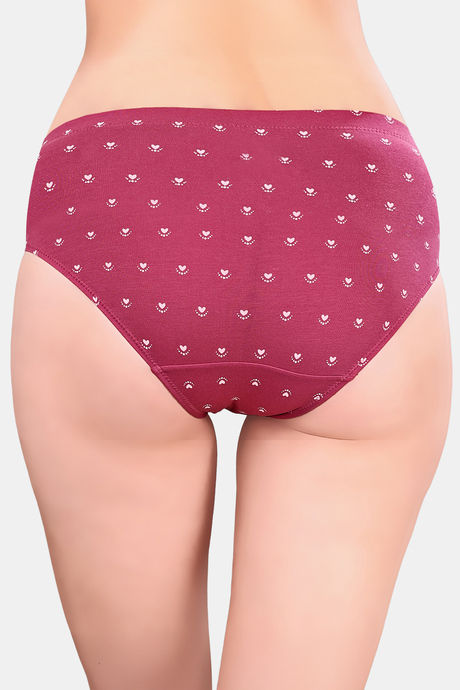 Soie High Rise Full Coverage Printed Stretch Cotton Hipster Panty (Pack of 6) - Multicolor — image 21
