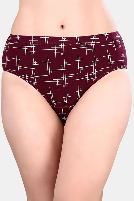 Soie High Rise Full Coverage Printed Stretch Cotton Hipster Panty (Pack of 6) - Multicolor — image 2