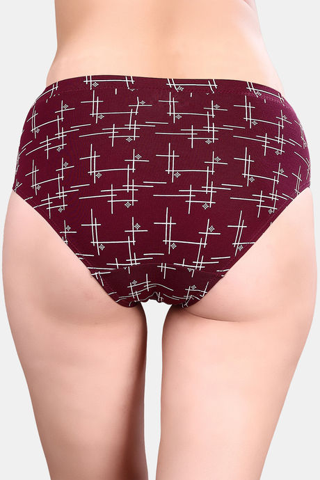 Soie High Rise Full Coverage Printed Stretch Cotton Hipster Panty (Pack of 6) - Multicolor — image 5