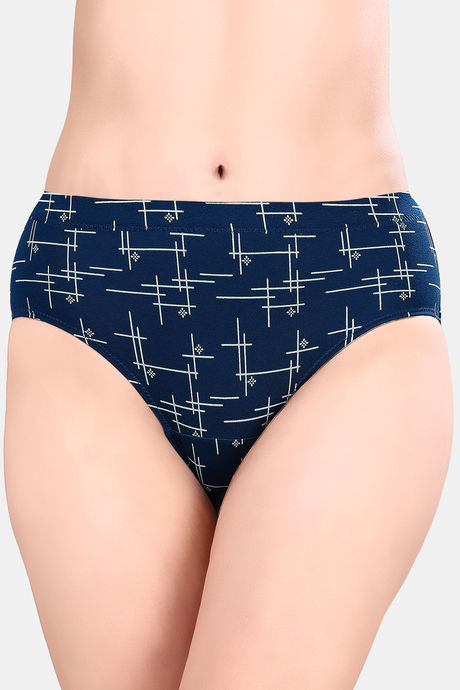 Soie High Rise Full Coverage Printed Stretch Cotton Hipster Panty (Pack of 6) - Multicolor — image 7