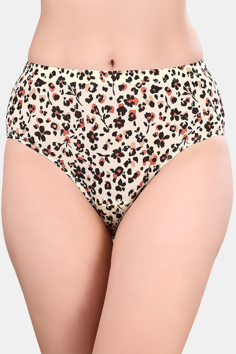 Soie High Waist Full Coverage Printed Cotton Briefs (Pack of 6) - Multicolor — image 13
