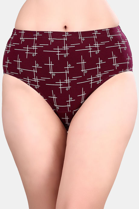 Soie High Waist Full Coverage Printed Cotton Briefs (Pack of 6) - Multicolor — image 18