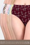 Soie High Waist Full Coverage Printed Cotton Briefs (Pack of 6) - Multicolor — thumbnail 1