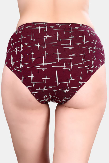 Soie High Waist Full Coverage Printed Cotton Briefs (Pack of 6) - Multicolor — image 21