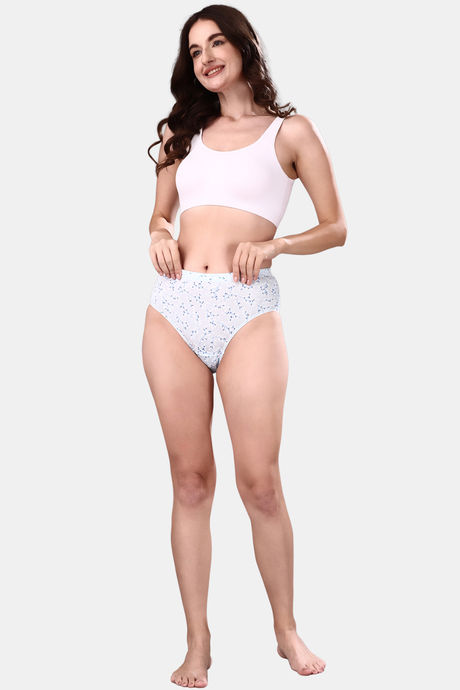 Soie High Waist Full Coverage Printed Cotton Briefs (Pack of 6) - Multicolor — image 6