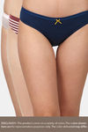 Soie Mid Rise Medium Coverage Solid and Printed Cotton Stretch Brief Panty (Pack of 3) - Multicolor — thumbnail 1