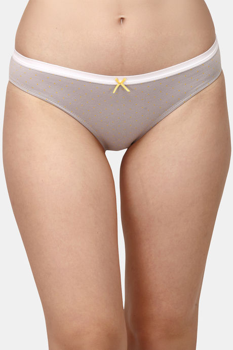 Soie Mid Rise Medium Coverage Solid and Printed Cotton Stretch Brief Panty (Pack of 3) - Multicolor — image 3