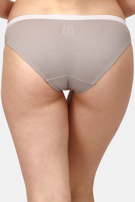 Soie Mid Rise Medium Coverage Solid and Printed Cotton Stretch Brief Panty (Pack of 3) - Multicolor — image 5